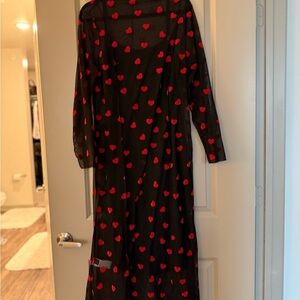 SHEIN Black Sheath Dress with Bishop Sleeves for Cocktail